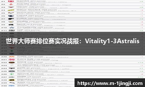 世界大师赛排位赛实况战报：Vitality1-3Astralis